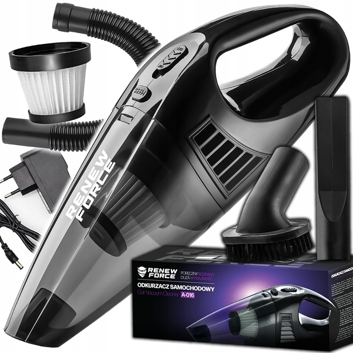 Vysávač do auta Strefa Spania čierny 120W